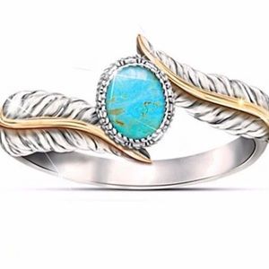 Sterling Silver Ova Blue Stone Ring